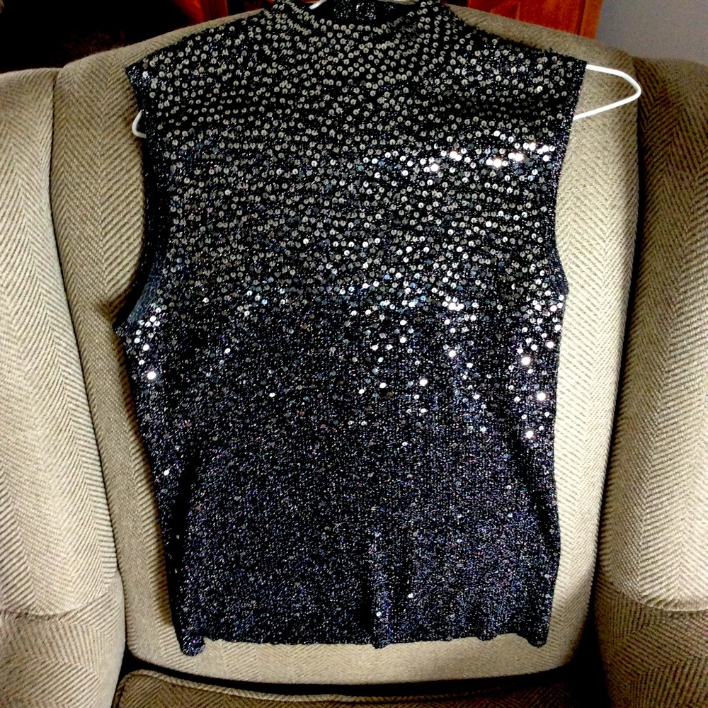 23rd Street Black and Silver Sleeveless